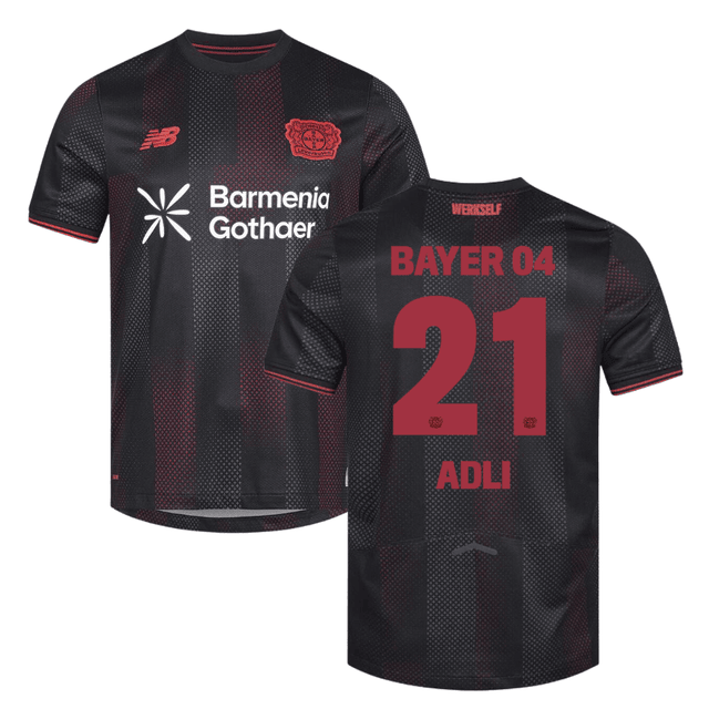 Amine Adli 21 Leverkusen 2025-26 Home Match Jersey – Black