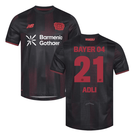 Amine Adli 21 Leverkusen 2025-26 Home Match Jersey – Black