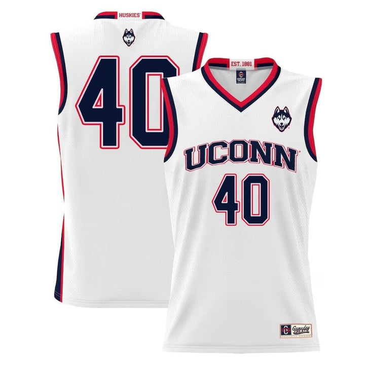 Andre Johnson Jr Jersey UConn Huskies College Basketball White #40