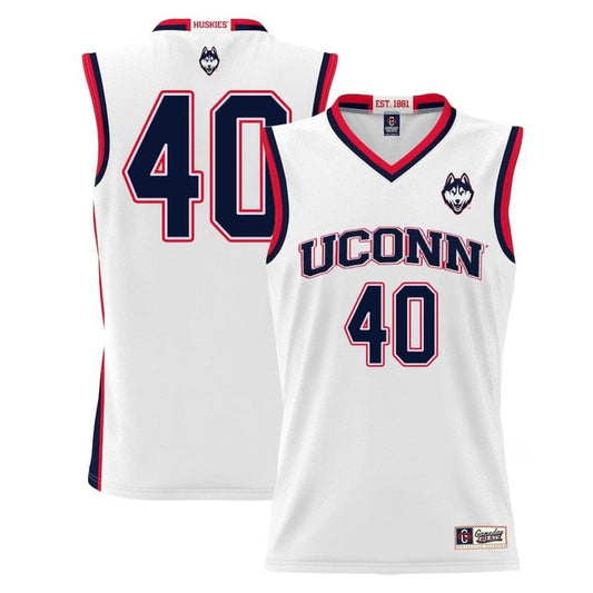 Andre Johnson Jr Jersey UConn Huskies College Basketball White #40