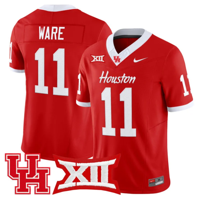 Andre Ware Jersey #11 Houston Cougars 2025 Vapor Limited Stitched Red
