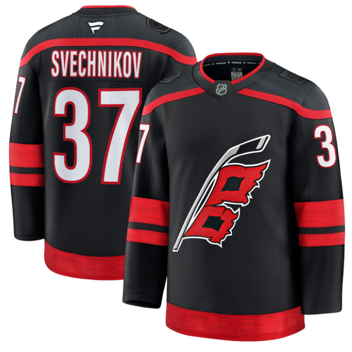 Andrei Svechnikov Jersey #37 Carolina Hurricanes Premium All Stitched Black
