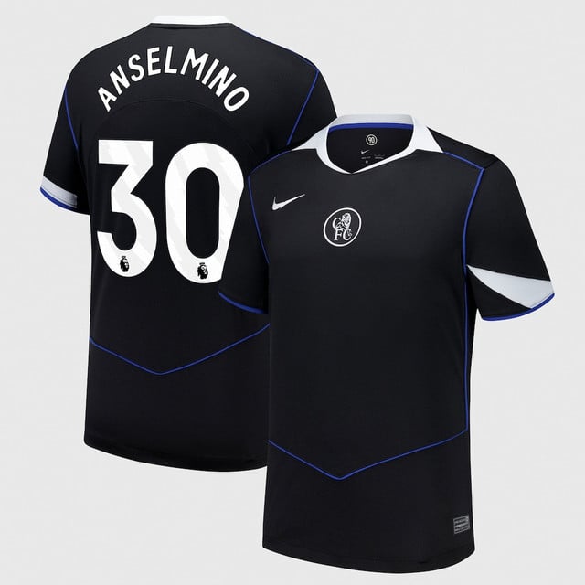Anselmino 30 Chelsea 2025-26 Third Match Jersey – Black