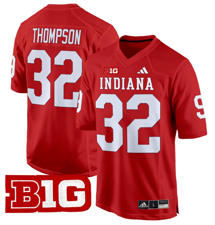 Anthony Thompson Jersey #32 Indiana Hoosiers 2024 Game V2 Football Crimson