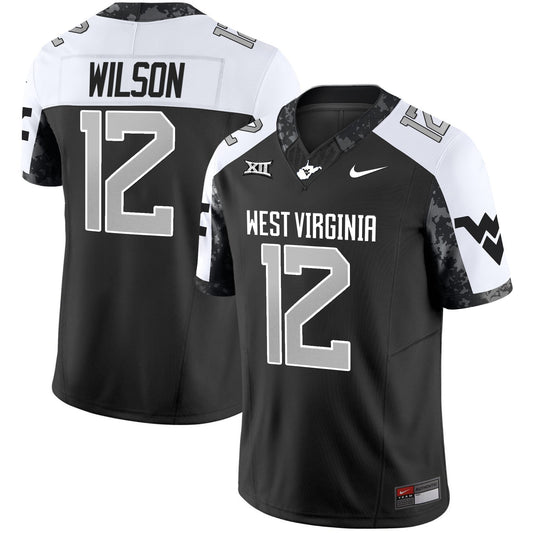 Anthony Wilson Jr Jersey #12 West Virginia Mountaineers 2025 Stitched Alternate