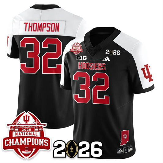 Anthony Thompson Jersey #32 Indiana Hoosiers 2025 National Champions V2 Stitched