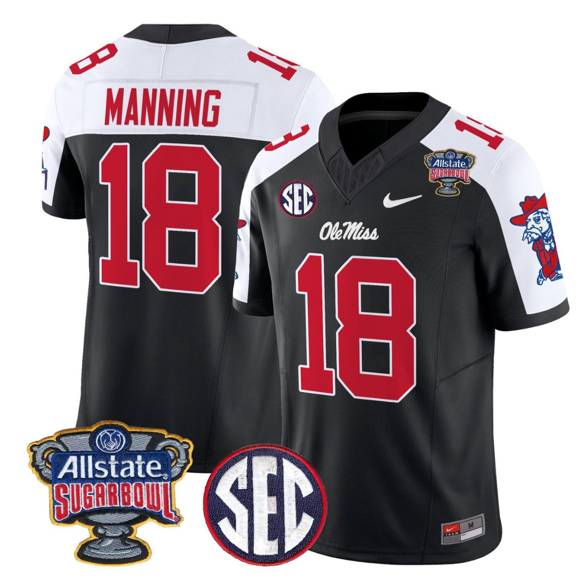 Archie Manning Jersey #18 Ole Miss Rebels 2026 Sugar Bowl Stitched