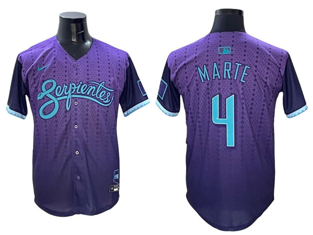 Arizona Diamondbacks #4 Ketel Marte 2025 City Connect Limited Jersey Purple