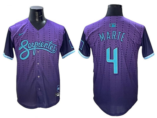 Arizona Diamondbacks #4 Ketel Marte 2025 City Connect Limited Jersey Purple