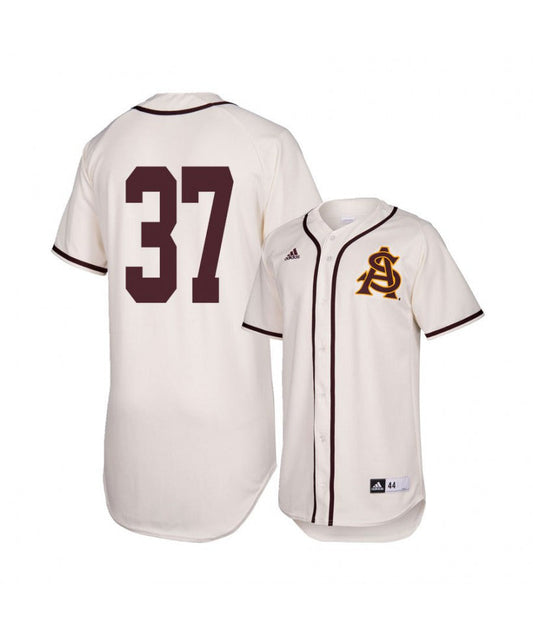 Arizona State Sun Devils 37 Alex Helmin White Baseball Jersey