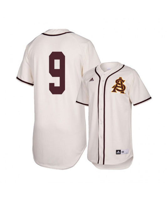 Arizona State Sun Devils 9 Sam Ferri White Baseball Jersey