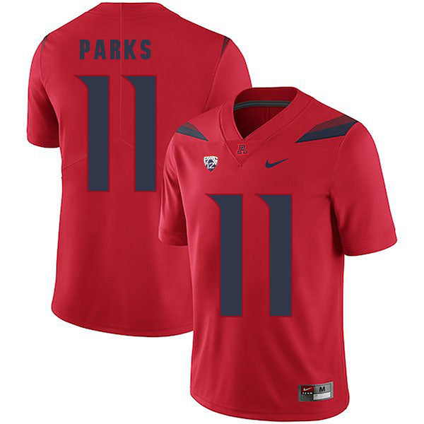 Arizona Wildcats #11 Will Parks NCAA College Football Jersey Red