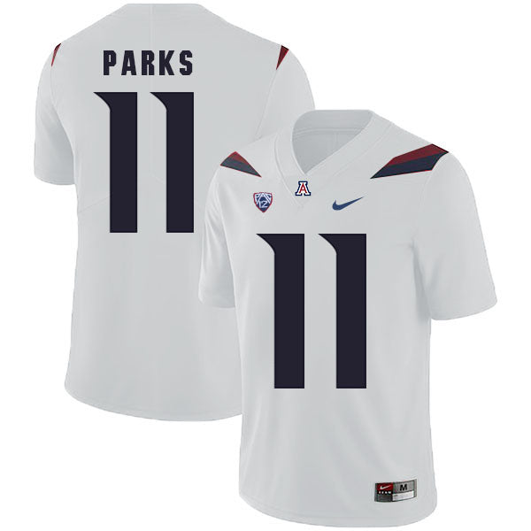 Arizona Wildcats #11 Will Parks NCAA College Football Jersey White
