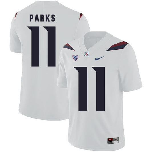 Arizona Wildcats #11 Will Parks NCAA College Football Jersey White