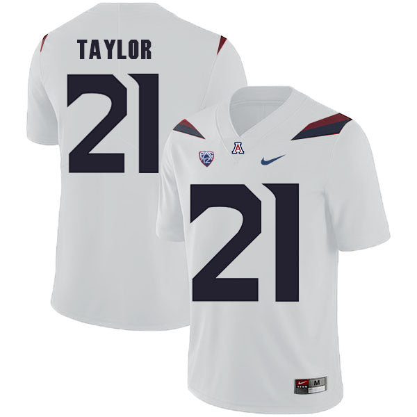 Arizona Wildcats #21 JJ Taylor NCAA College Football Jersey White