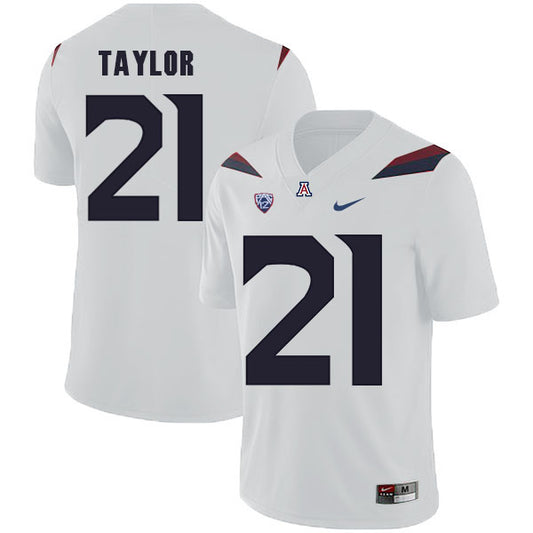 Arizona Wildcats #21 JJ Taylor NCAA College Football Jersey White