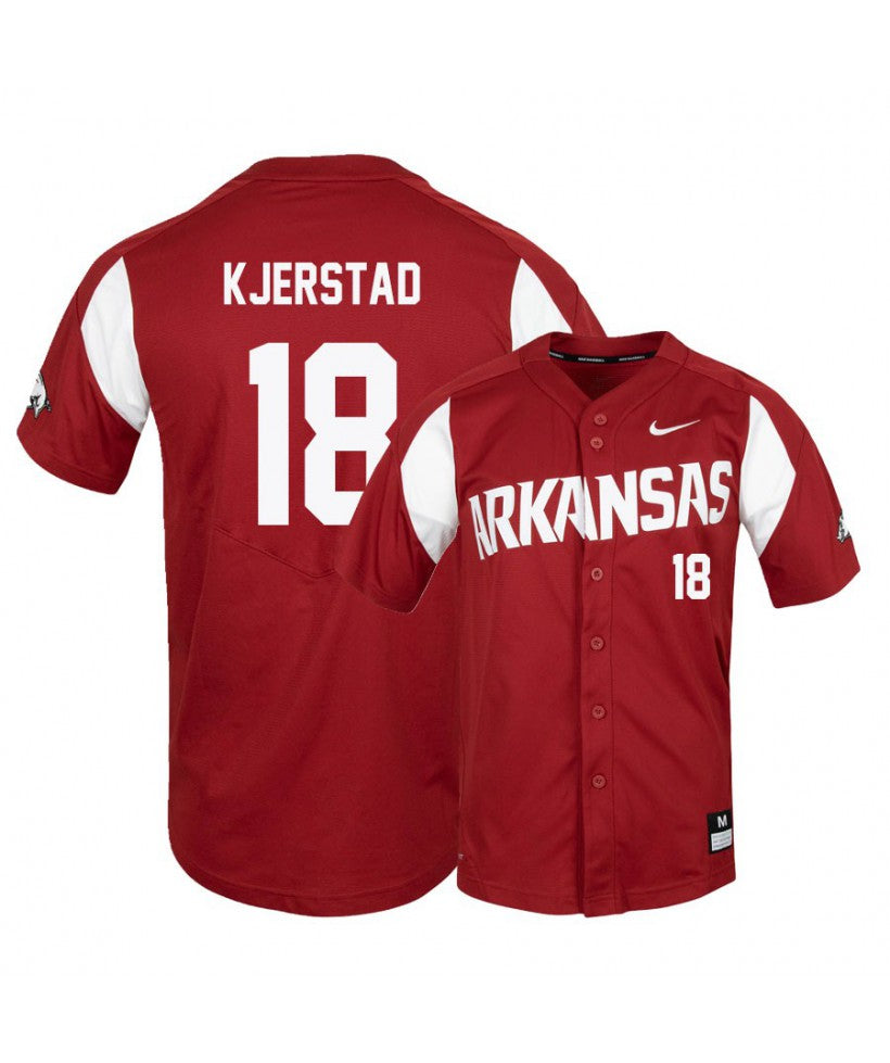 Arkansas Razorbacks 18 Heston Kjerstad Red Elite Baseball Jersey