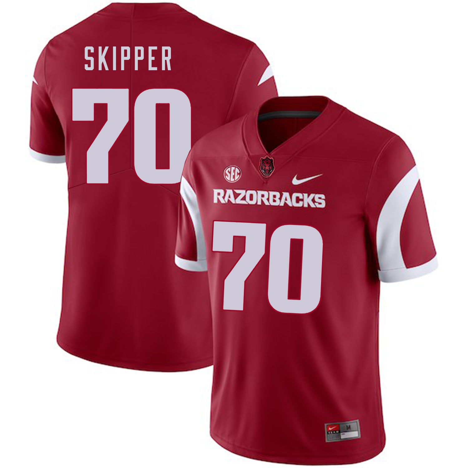 Arkansas Razorbacks #70 Dan Skipper College Football Jersey Red