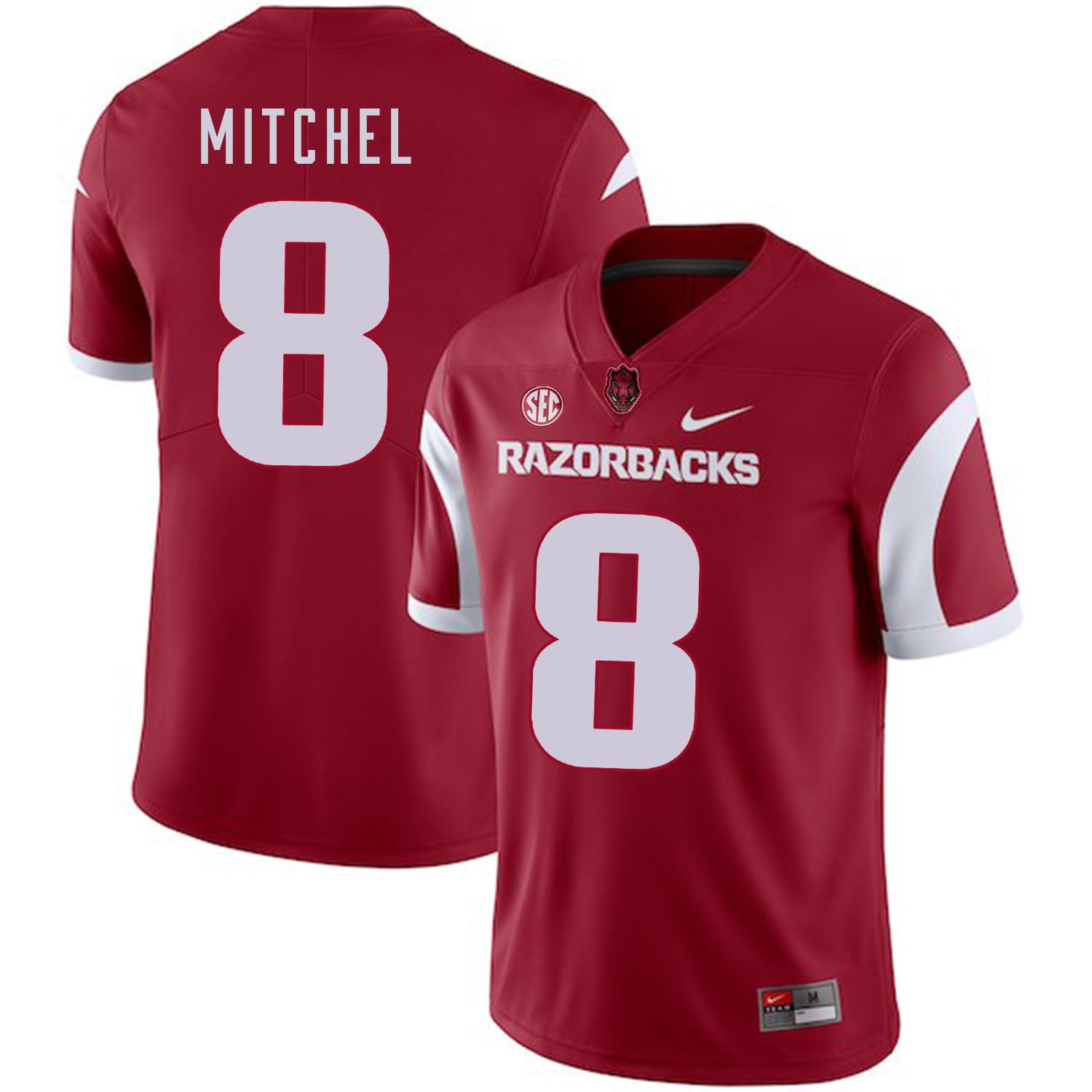 Arkansas Razorbacks #8 Tevin Mitchel College Football Jersey Red