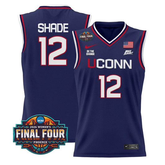 Ashlynn Shade Jersey #12 UConn Huskies 2026 Final Four Stitched Navy
