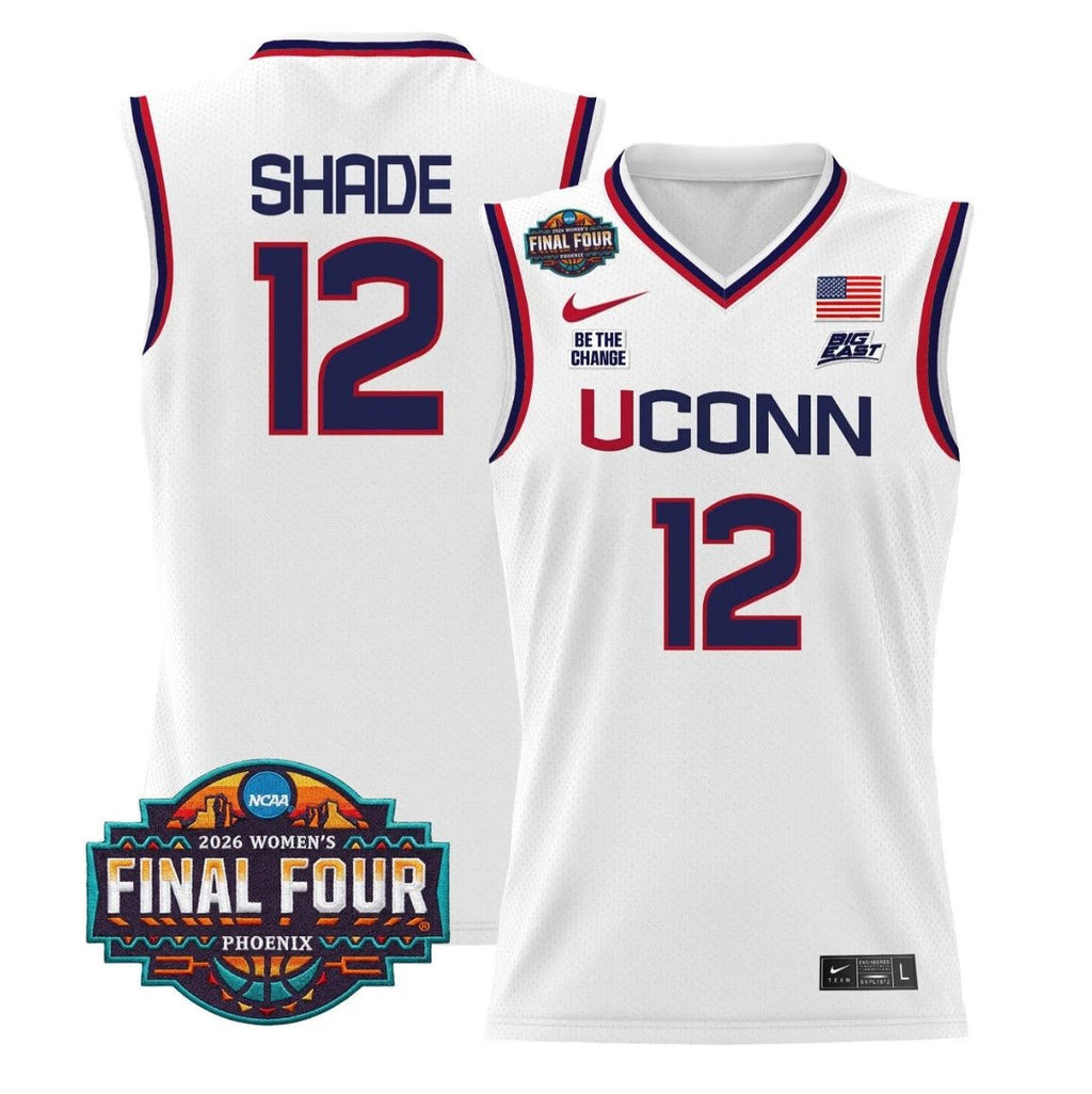 Ashlynn Shade Jersey #12 UConn Huskies 2026 Final Four Stitched White