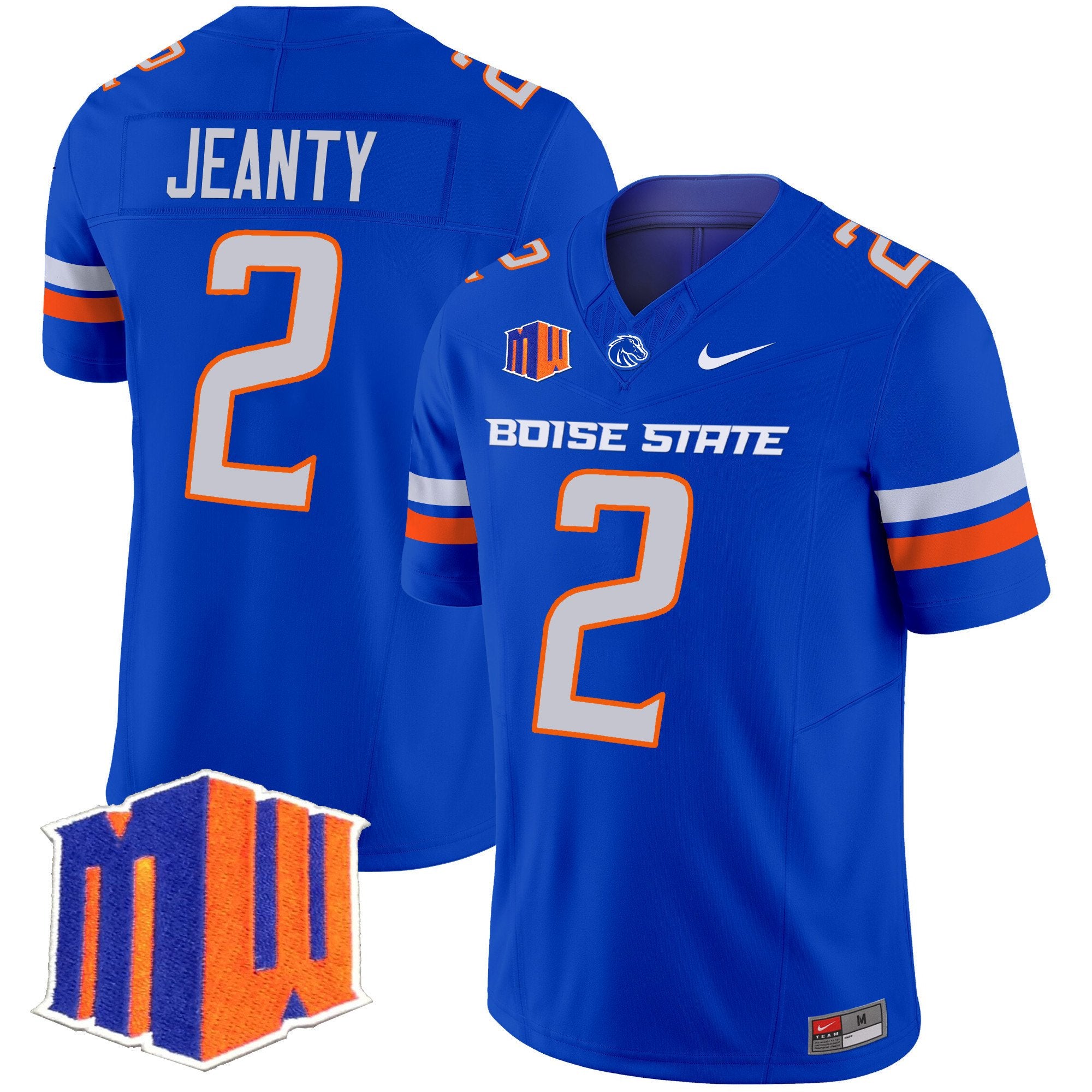 Ashton Jeanty Jersey #2 Boise State Broncos 2025 Vapor Stitched Royal