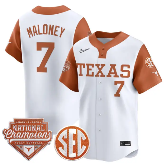 Ashton Maloney Jersey #7 Texas 2026 Back-To-Back World SeriesChampions