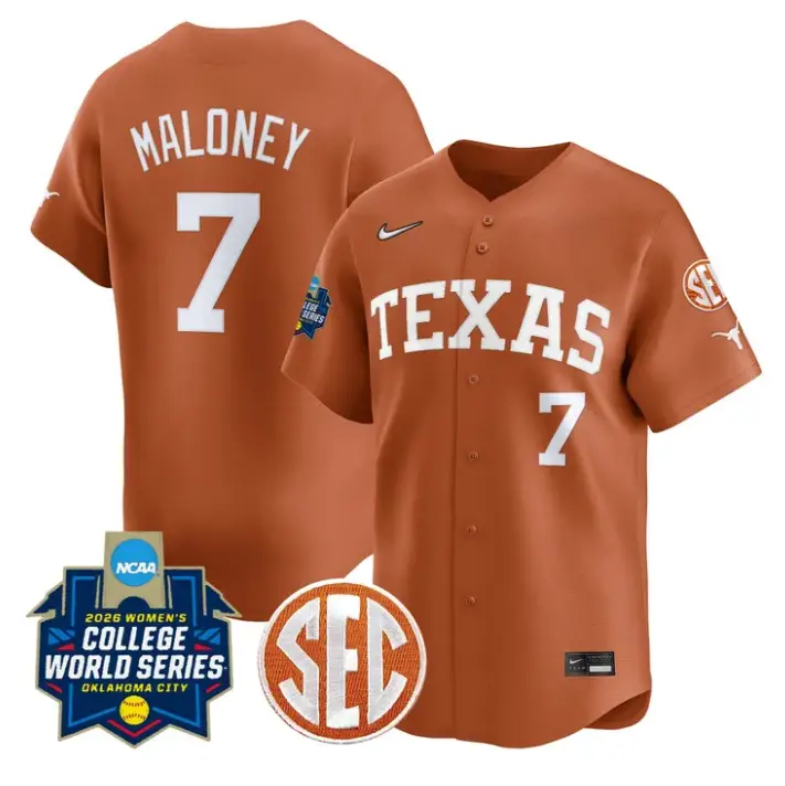Ashton Maloney Jersey #7 Texas Softball 2026 World Series Stitched