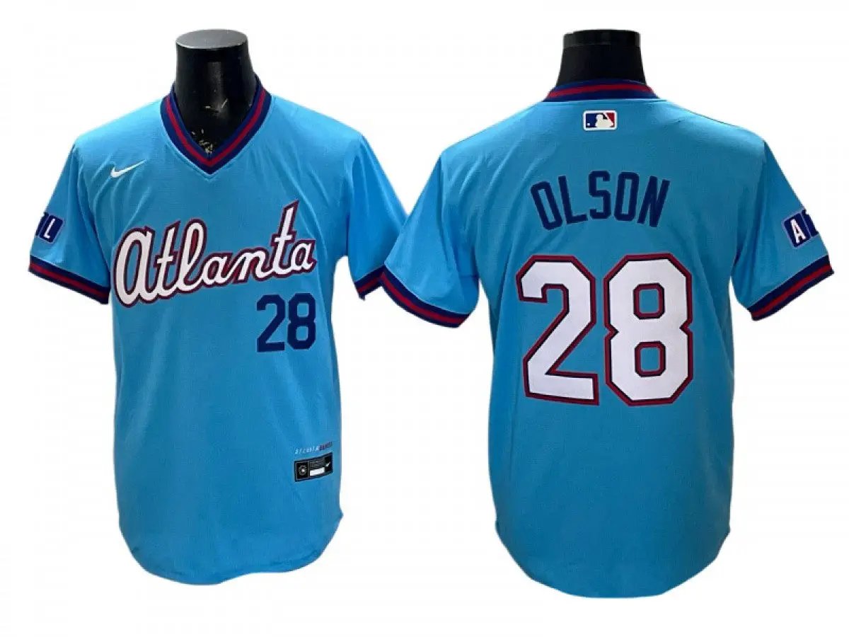Atlanta Braves #28 Matt Olson 2026 City Connect Jersey - Powder Blue