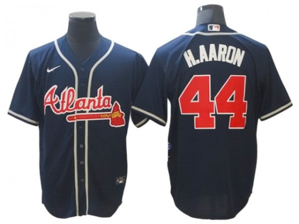 Atlanta Braves #44 Hank Aaron Red Cool Base Jersey