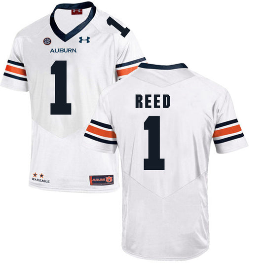 Auburn Tigers Under Armour #1 Trovon Reed Football Jersey White