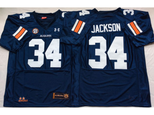 Auburn Tigers #34 Bo Jackson Navy Football Jersey