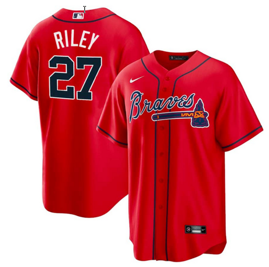 Austin Riley Atlanta Braves Red Jersey - All Stitched