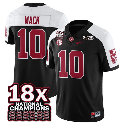 Austin Mack Jersey #10 Alabama Crimson 18x-Time National Champions Stitched