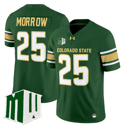 Avery Morrow Jersey #25 Colorado State Rams 2024 Stitched Green
