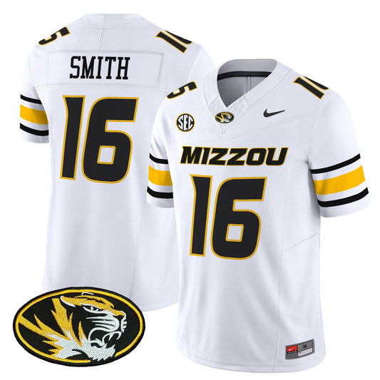 Brad Smith Jersey #16 Missouri Tigers 2025 Vapor Limited Stitched White