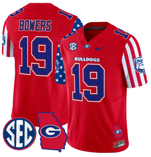 Brock Bowers Jersey #19 Georgia Bulldogs American Style Vapor Limited Football Stitched Red