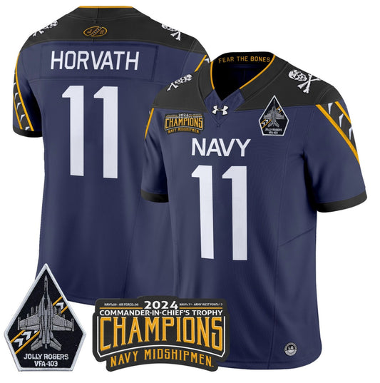 Blake Horvath Jersey 11 Navy Midshipmen Commander-in-chief's Trophy Navy