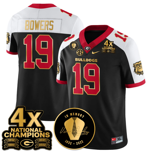 Brock Bowers Jersey #19 Georgia Bulldogs 4x-Time National Champions Stitched