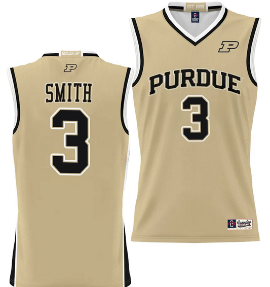 Braden Smith Jersey #3 Purdue Boilermakers NIL College Basketball Lightweight Gold