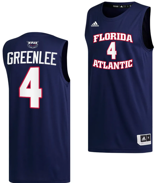 Bryan Greenlee Jersey #4 FAU Owls College Basketball Replica Red