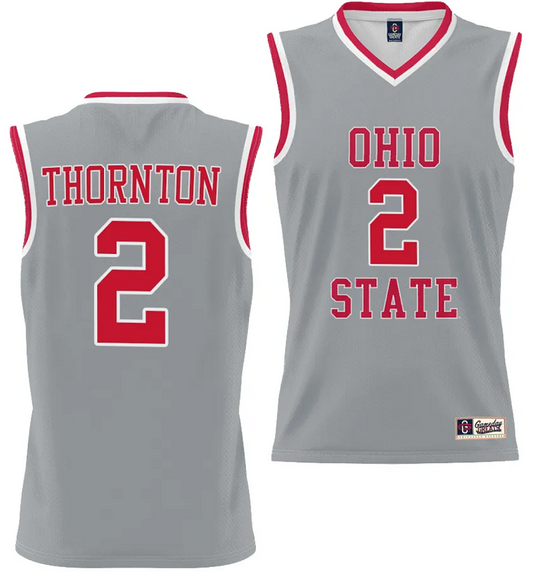 Bruce Thornton Jersey #2 Ohio State Buckeyes College Basketball Lightweight Gray