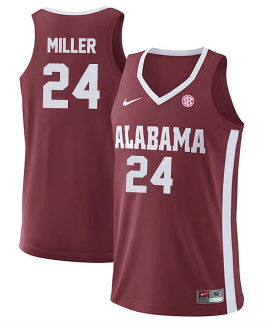 Brandon Miller Jersey Alabama Crimson Tide College Basketball Replica Crimson #24