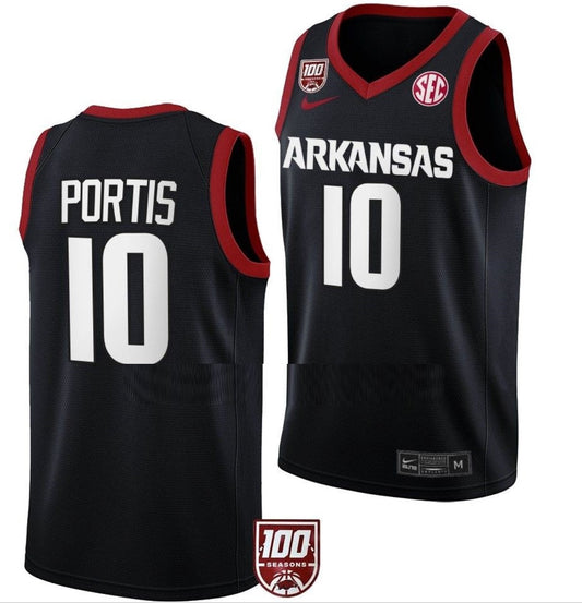Bobby Portis Jersey Arkansas Razorbacks College Basketball 100 Season #10