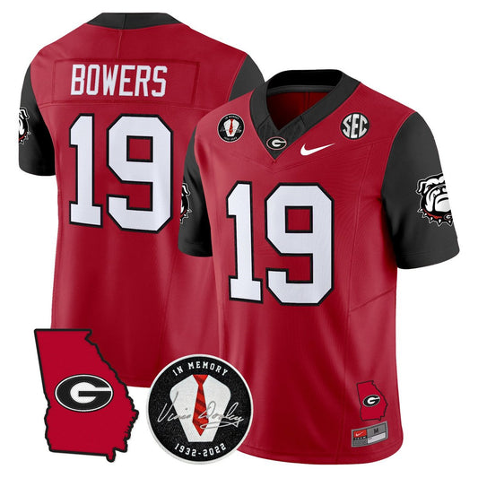 Brock Bowers Jersey #19 Georgia Bulldogs 2025 Limited Stitched Red