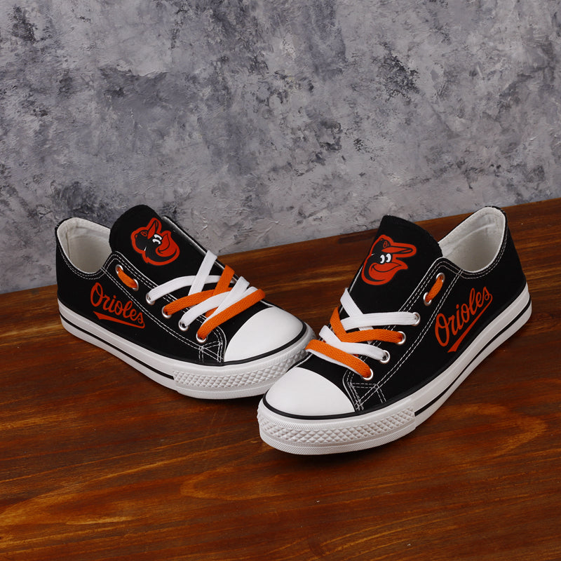 Baltimore Orioles Limited Print MLB Baseball Fans Low Top Canvas Shoes Sport Sneakers 4