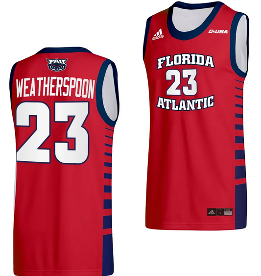 Brandon Weatherspoon Jersey #23 FAU Owls College Basketball Replica Red