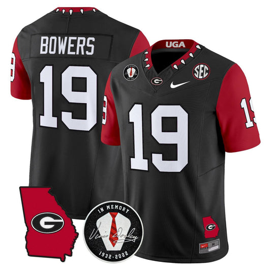 Brock Bowers Jersey #19 Georgia Bulldogs 2025 Limited Stitched Black