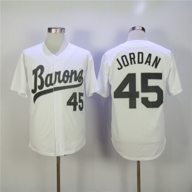Birmingham Barons #45 Michael Jordan Movie Baseball Jersey White