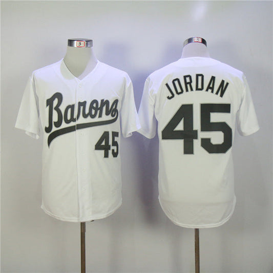 Birmingham Barons #45 Michael Jordan Movie Baseball Jersey White